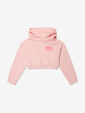 Fendi Girls Cotton Cropped Logo Hoodie