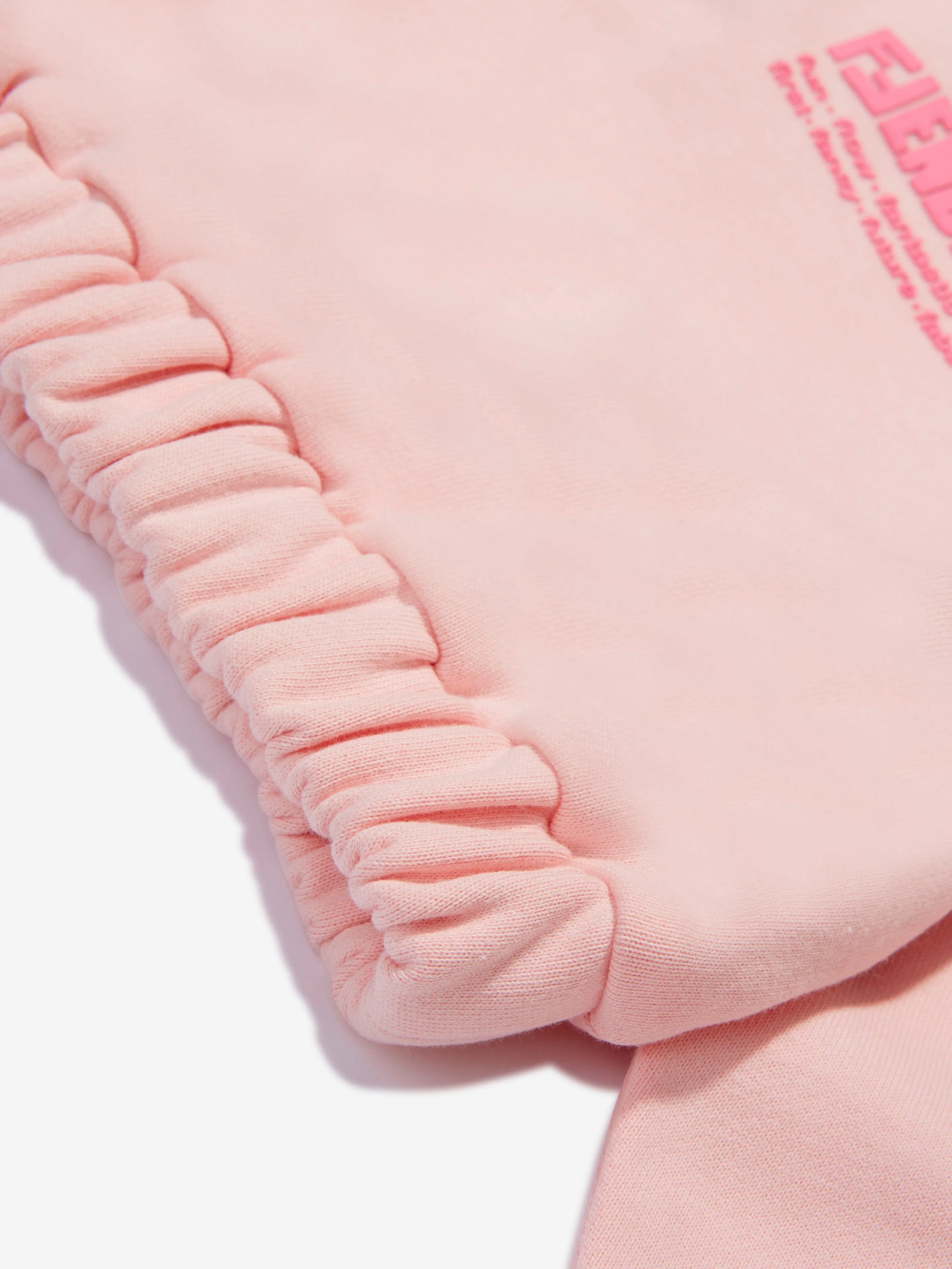 Fendi Girls Cotton Cropped Logo Hoodie
