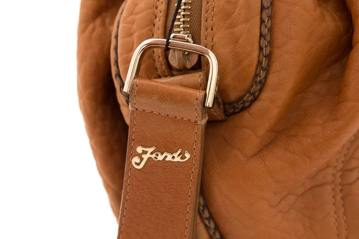 Fendi Mini Spy Cognac Leather Handbag