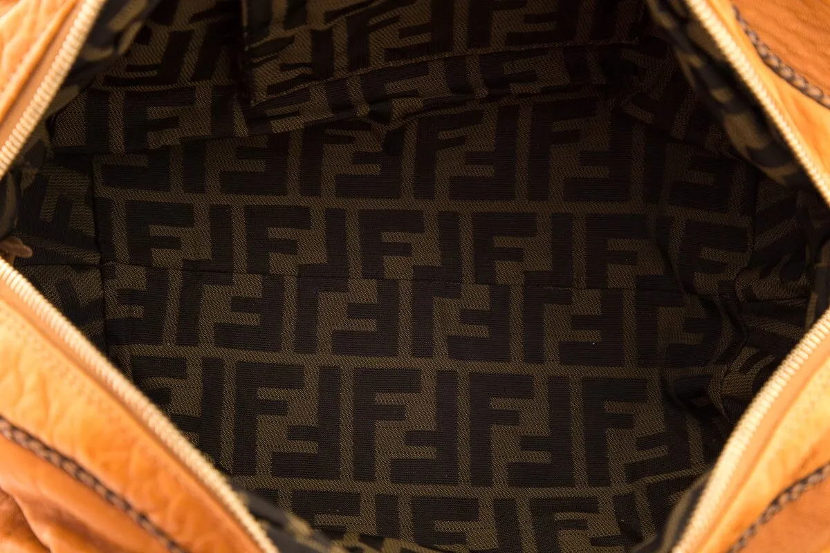 Fendi Mini Spy Cognac Leather Handbag