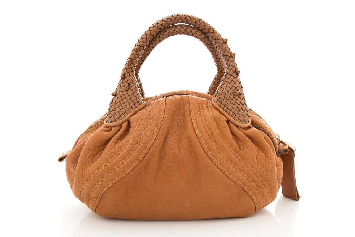 Fendi Mini Spy Cognac Leather Handbag