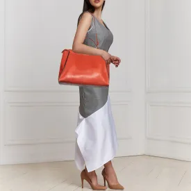 FENDI Rust Leather Large Peekaboo Iconic Top Handle Bag