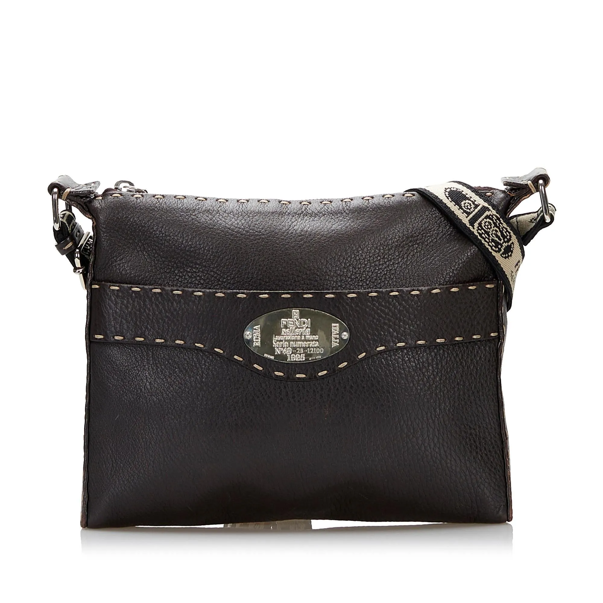 Fendi Selleria Leather Crossbody Bag (SHG-36824)