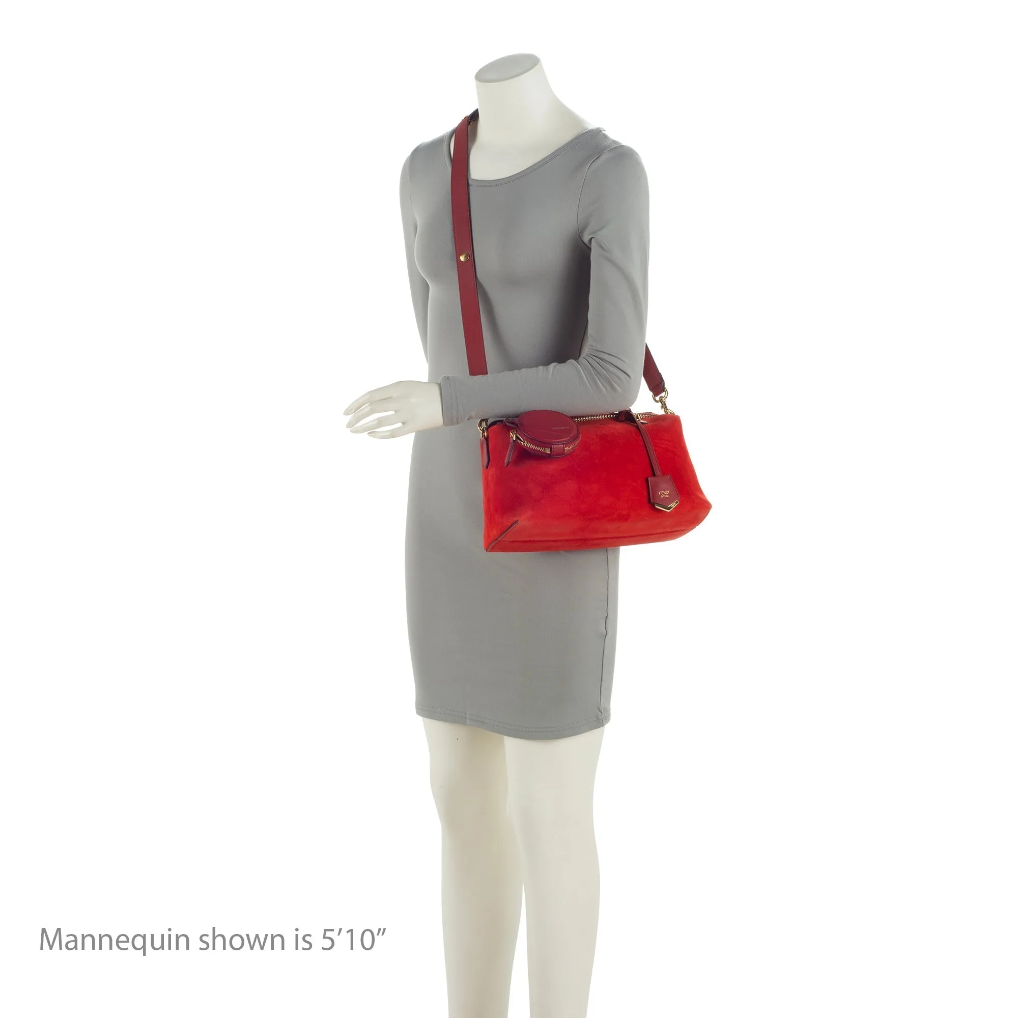 Fendi Suede Calfskin By The Way Medium Boston Bag (SHF-23727)