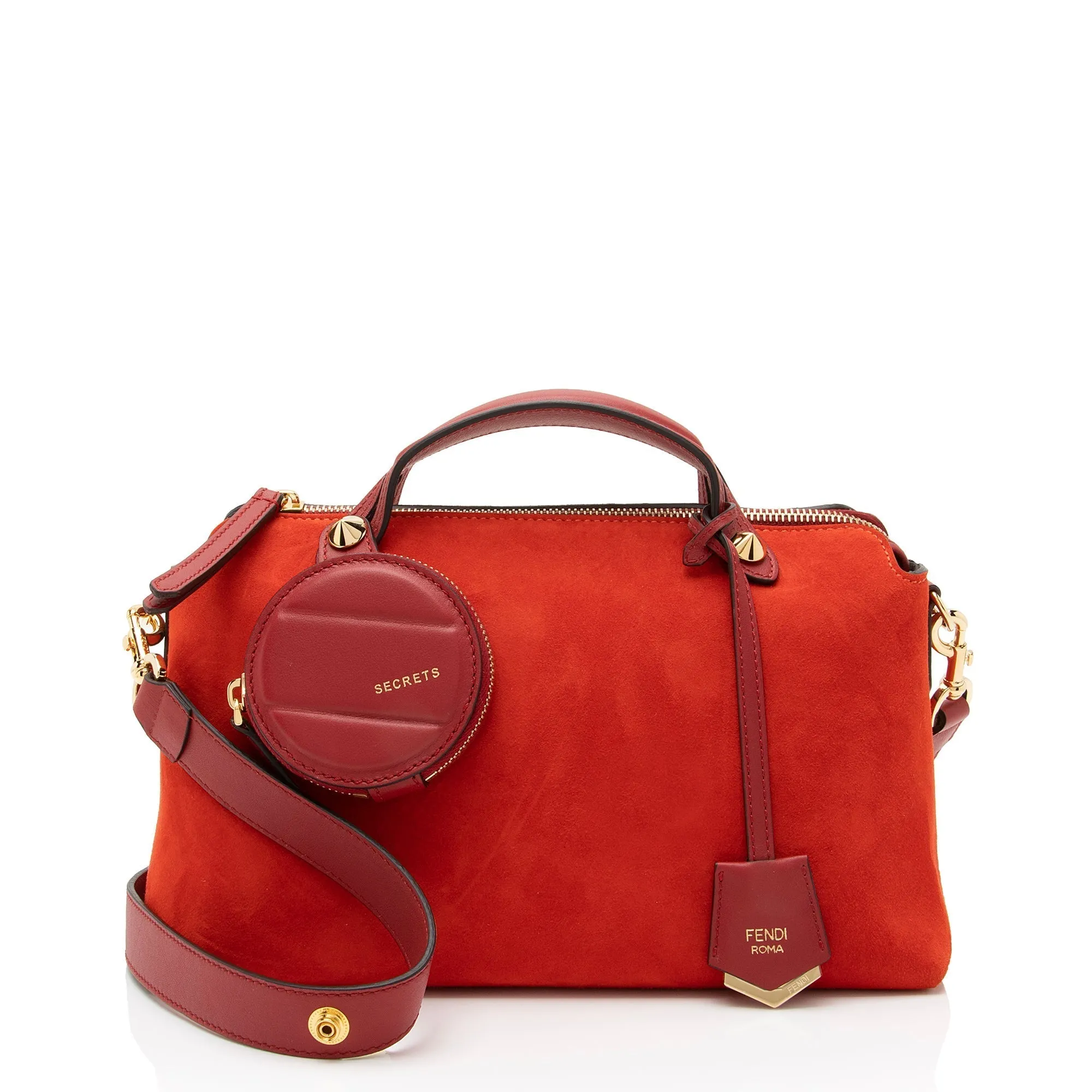 Fendi Suede Calfskin By The Way Medium Boston Bag (SHF-23727)