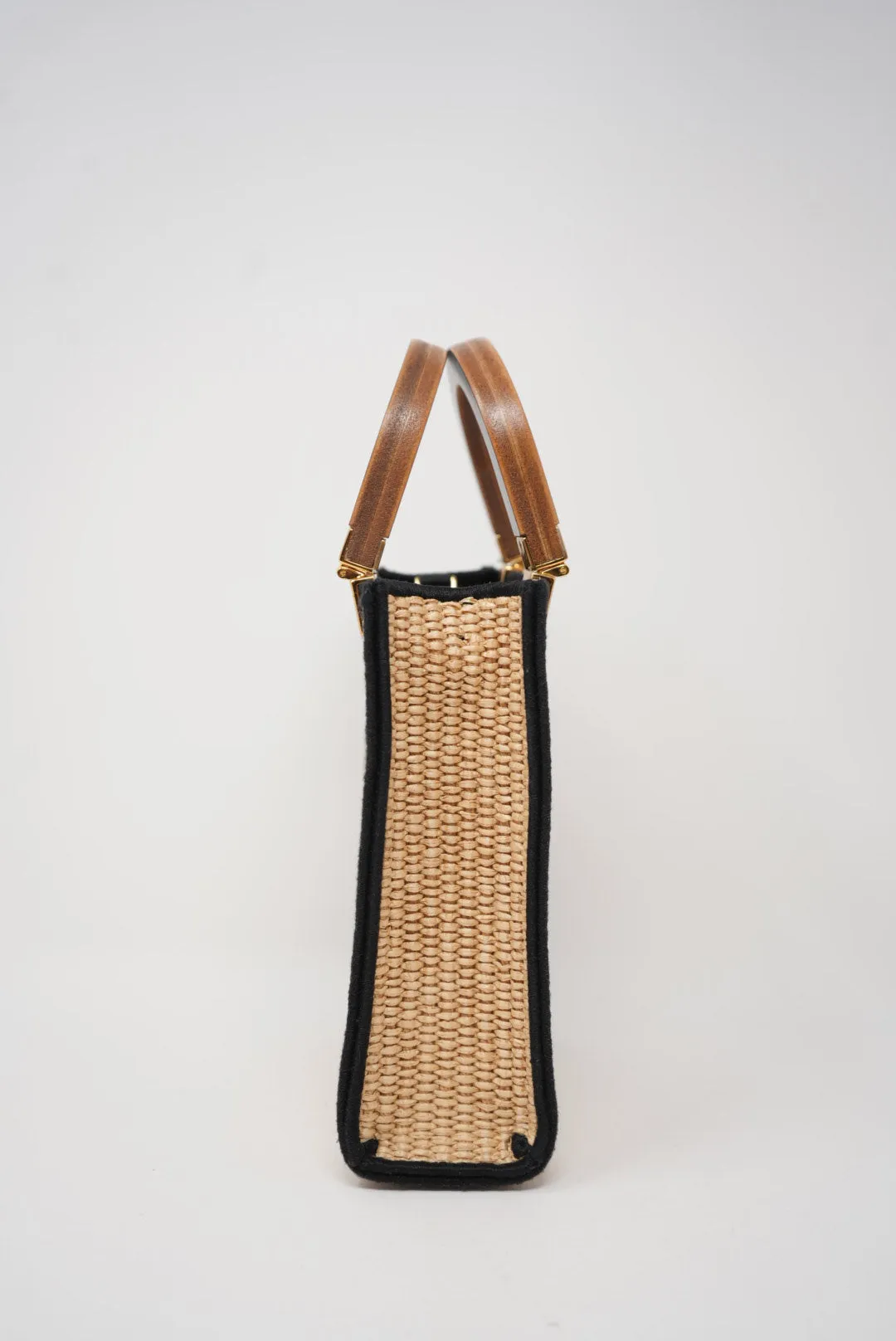 Fendi Sunshine Raffia Mini Tote Bag