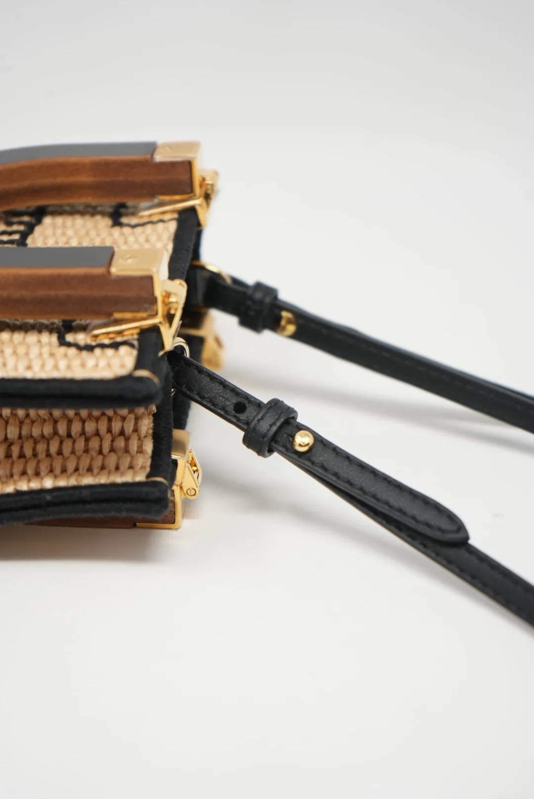 Fendi Sunshine Raffia Mini Tote Bag