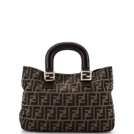 FENDI Vintage FF Handle Tote Zucca Canvas Small