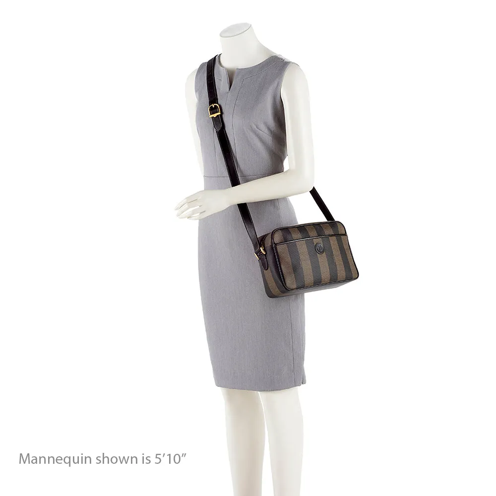 Fendi Vintage Pequin Shoulder Bag (SHF-13582)