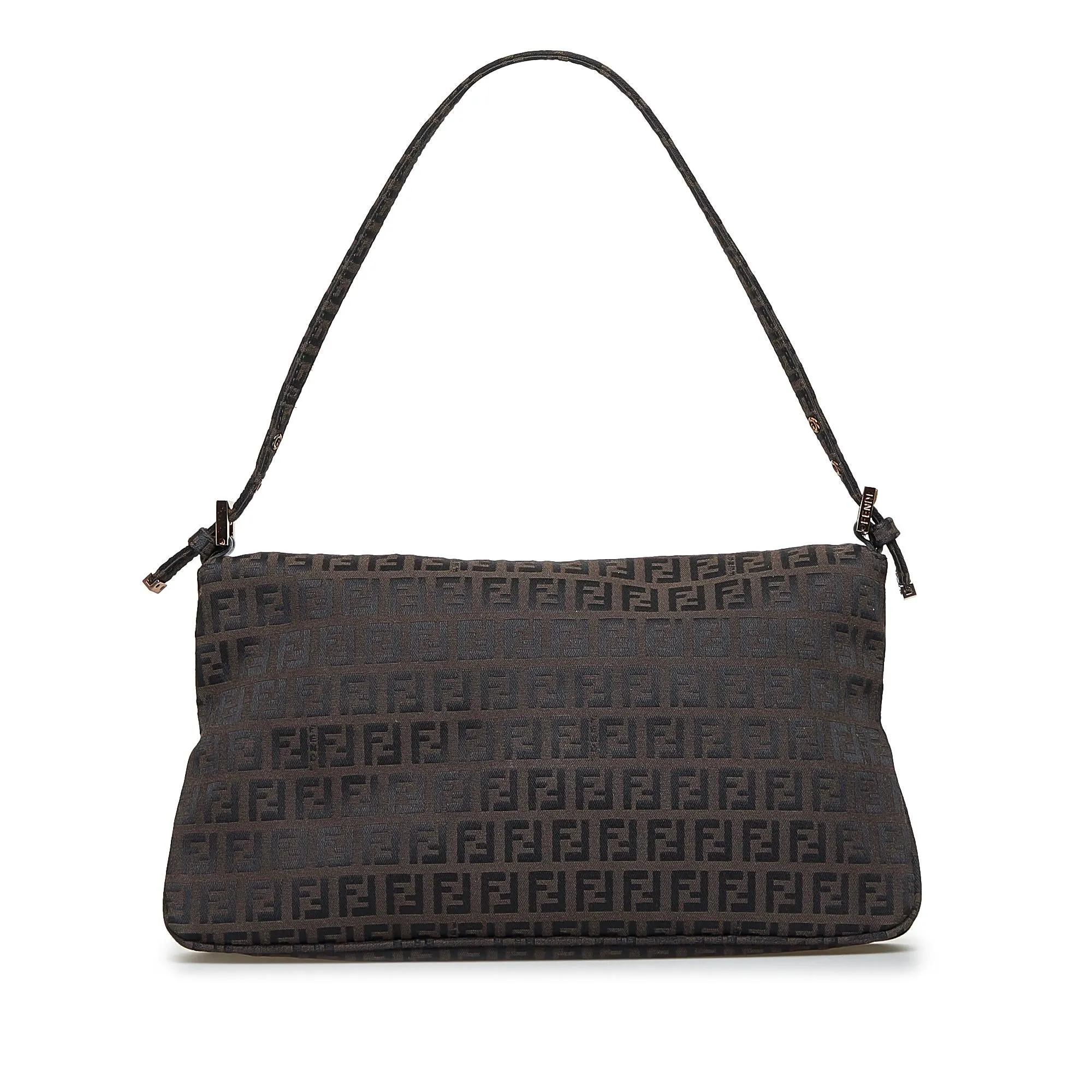 Fendi Zucchino Double Flap Baguette (SHG-RIWGfn)