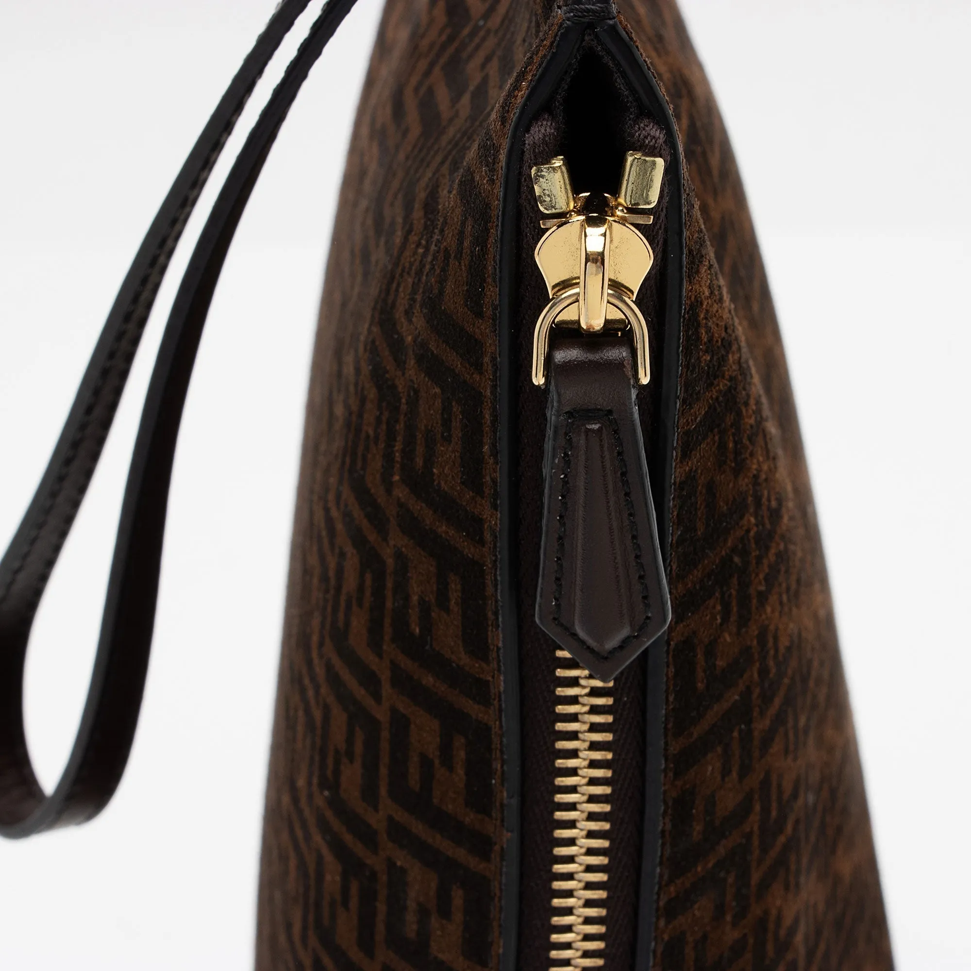 Fendi Zucchino Suede Large Flat Pouch (SHF-79WgbJ)