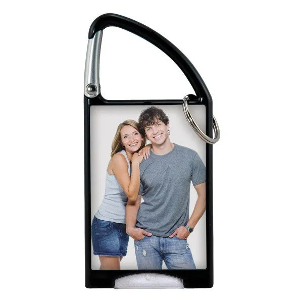 Flashlight Carabiner Photo Keychain