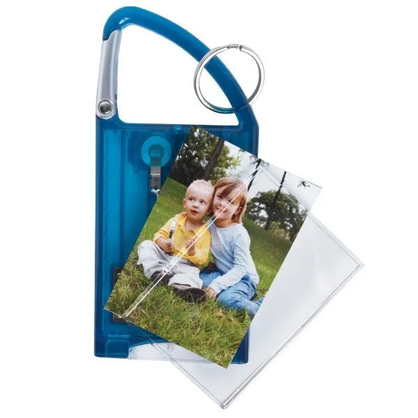 Flashlight Carabiner Photo Keychain