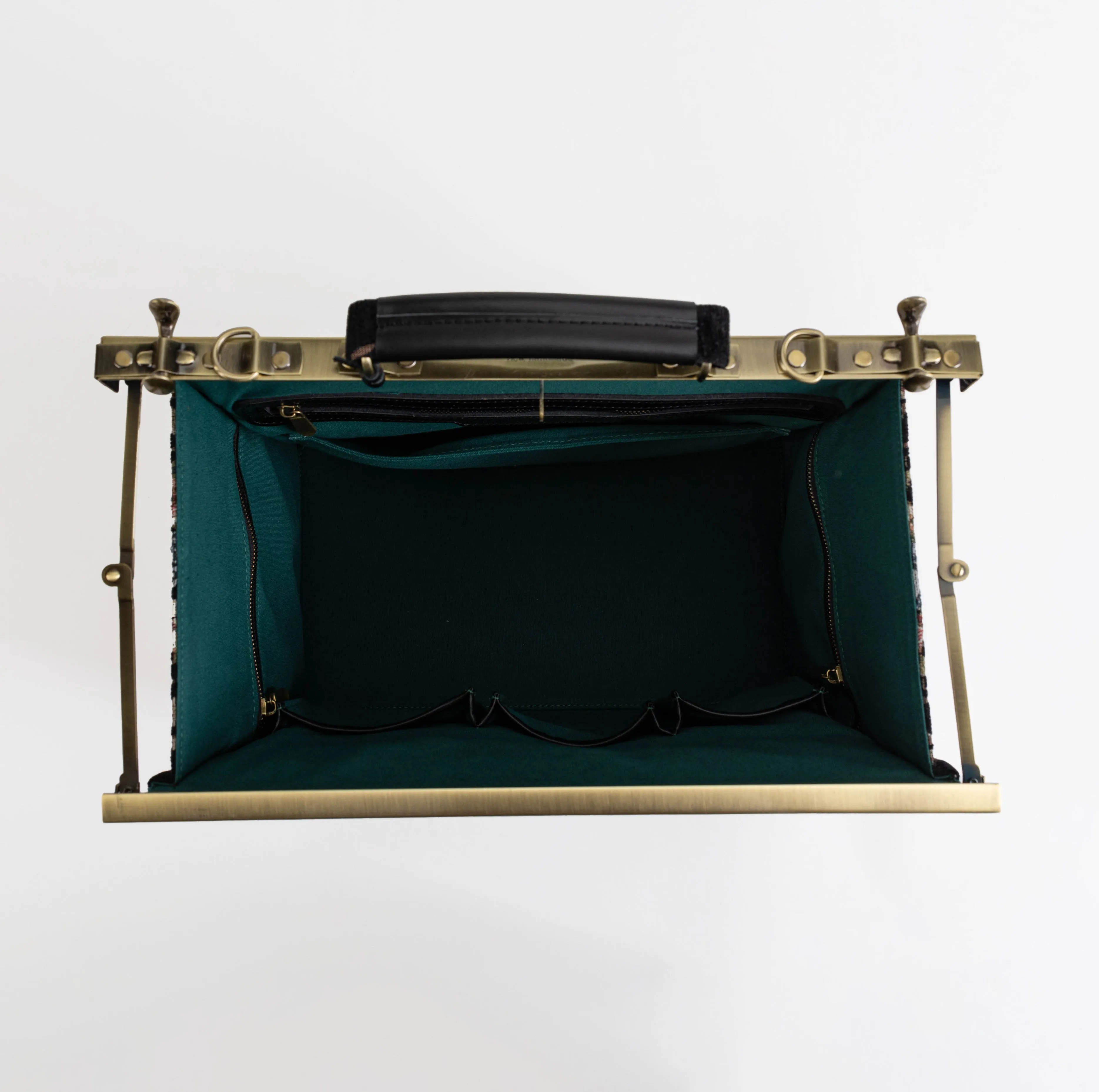 Floral Black Genevieve Carpet Gladstone Bag