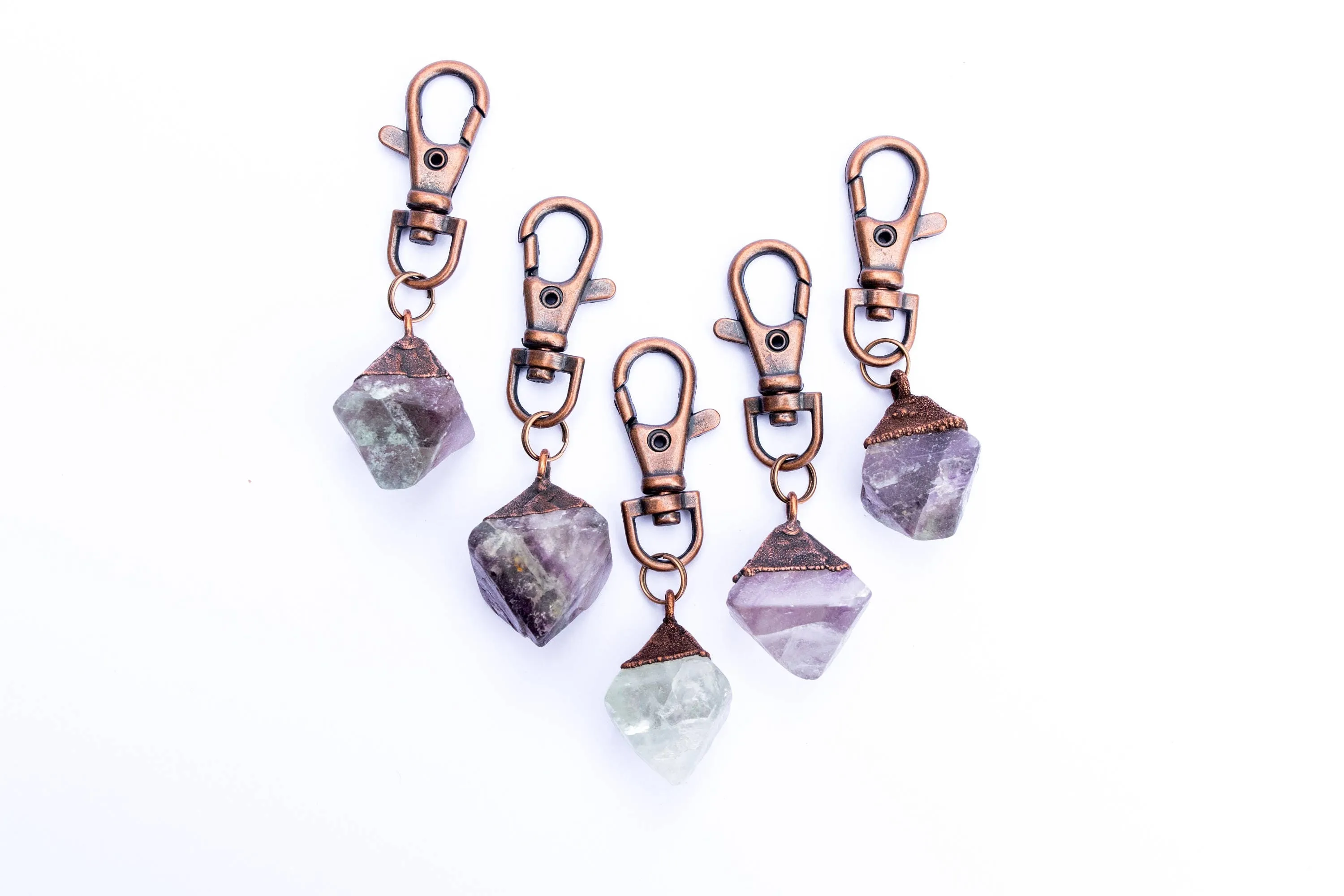 Fluorite keychain | Raw crystal keychain