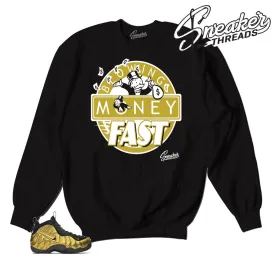 Foamposite Metallic Gold Blowing Money Fast Sweater
