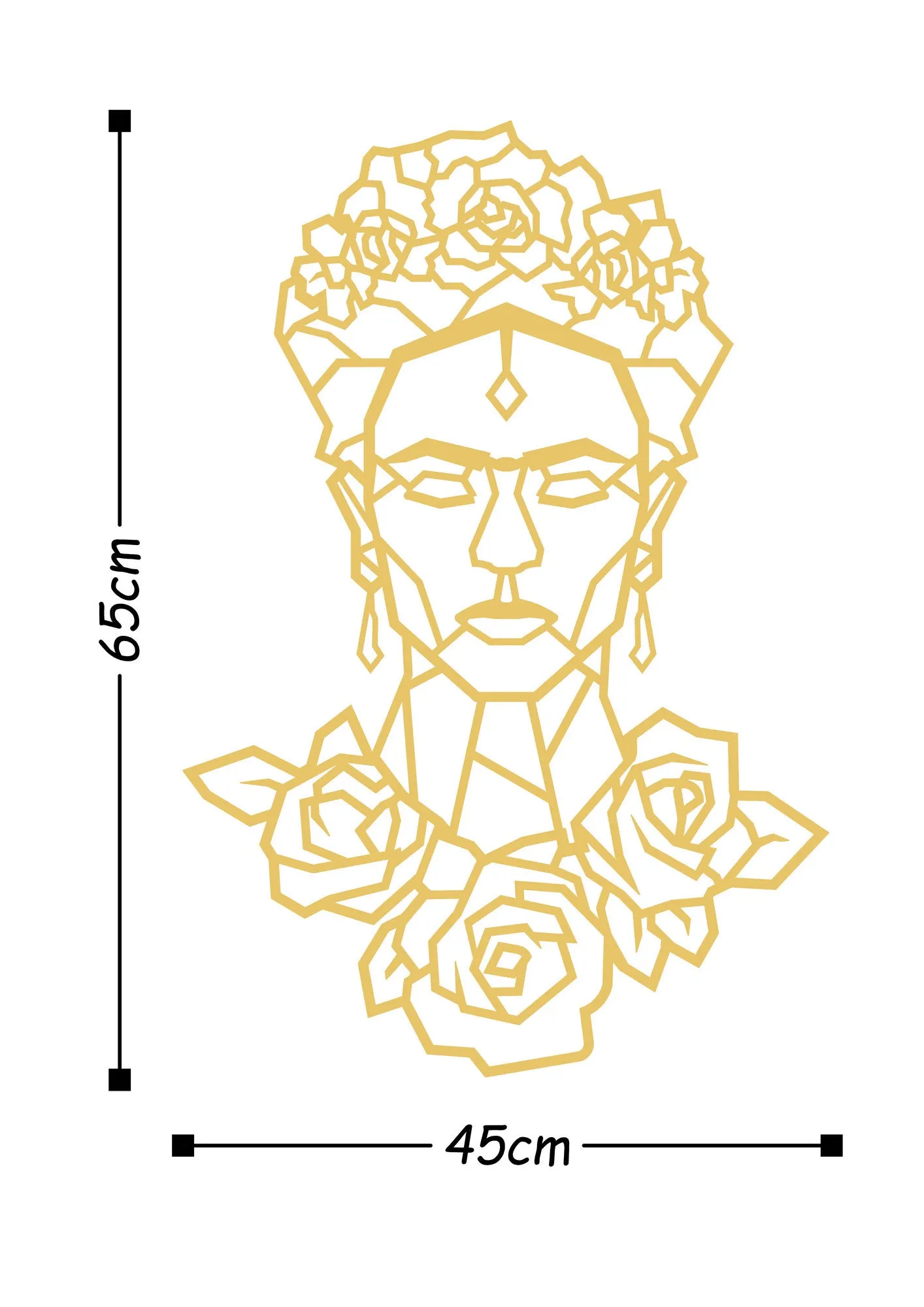 FRIDA METAL DECOR - GOLD