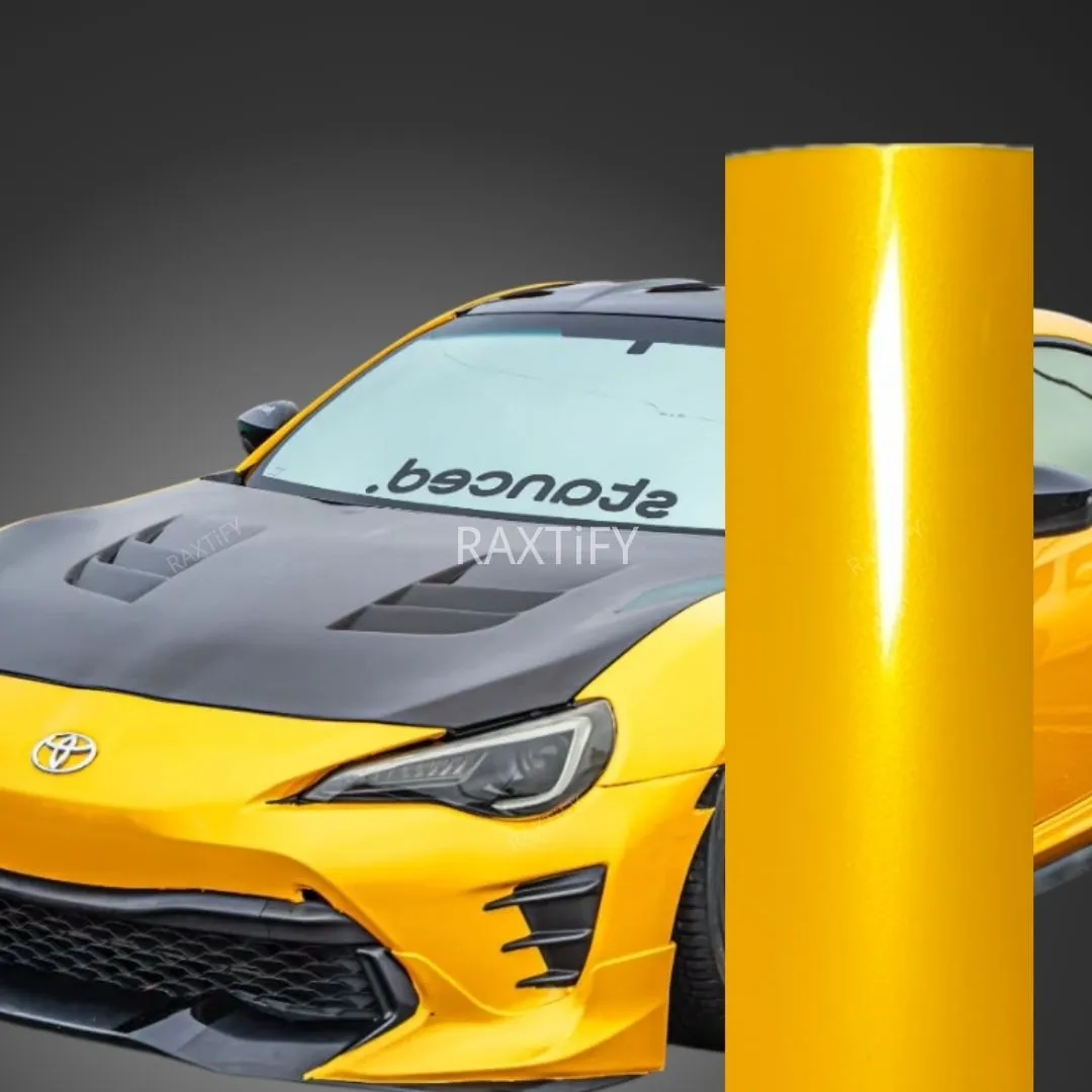 Gloss Metallic Golden Yellow Vinyl Wrap