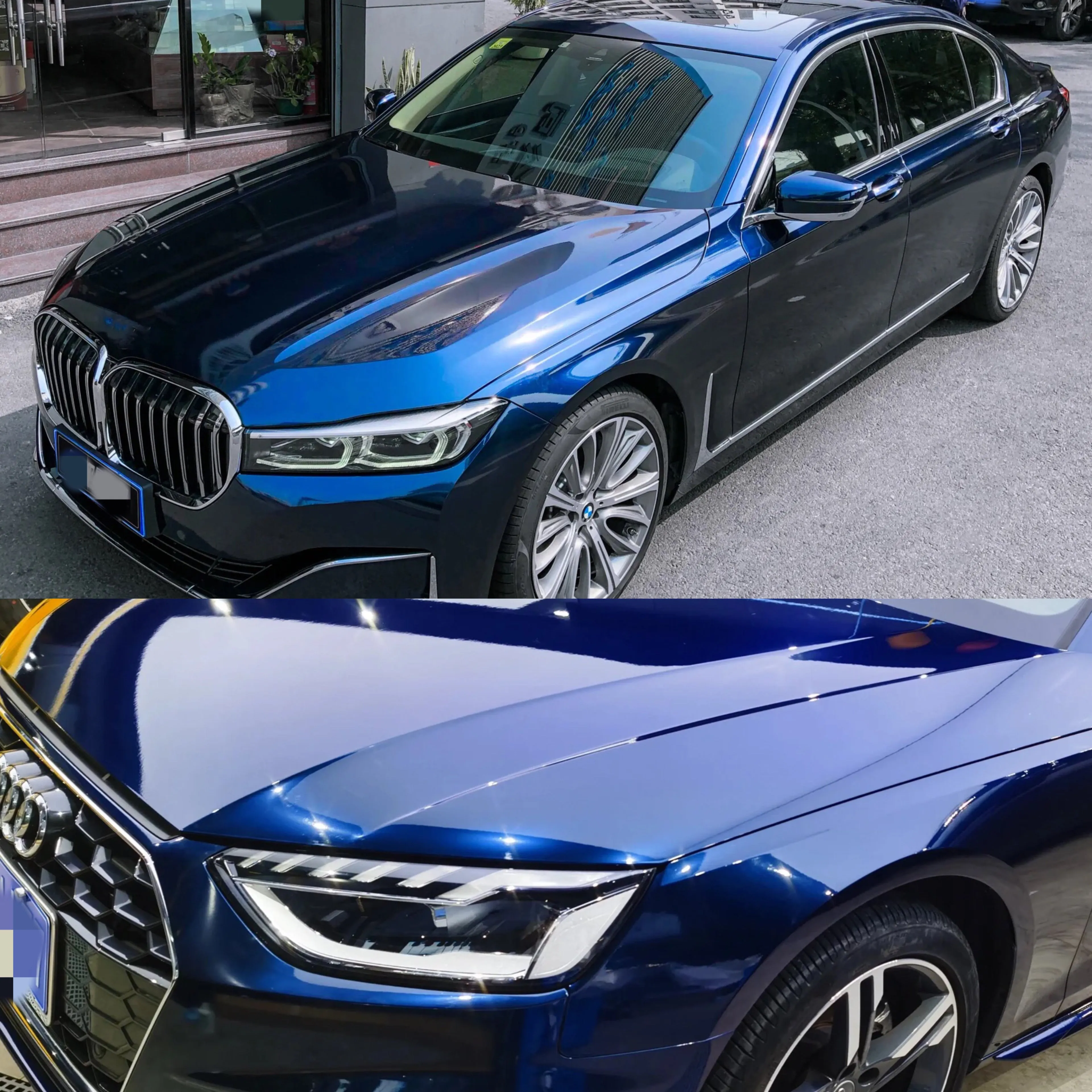 Gloss Metallic Midnight Blue Car Wrap