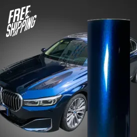 Gloss Metallic Midnight Blue Car Wrap