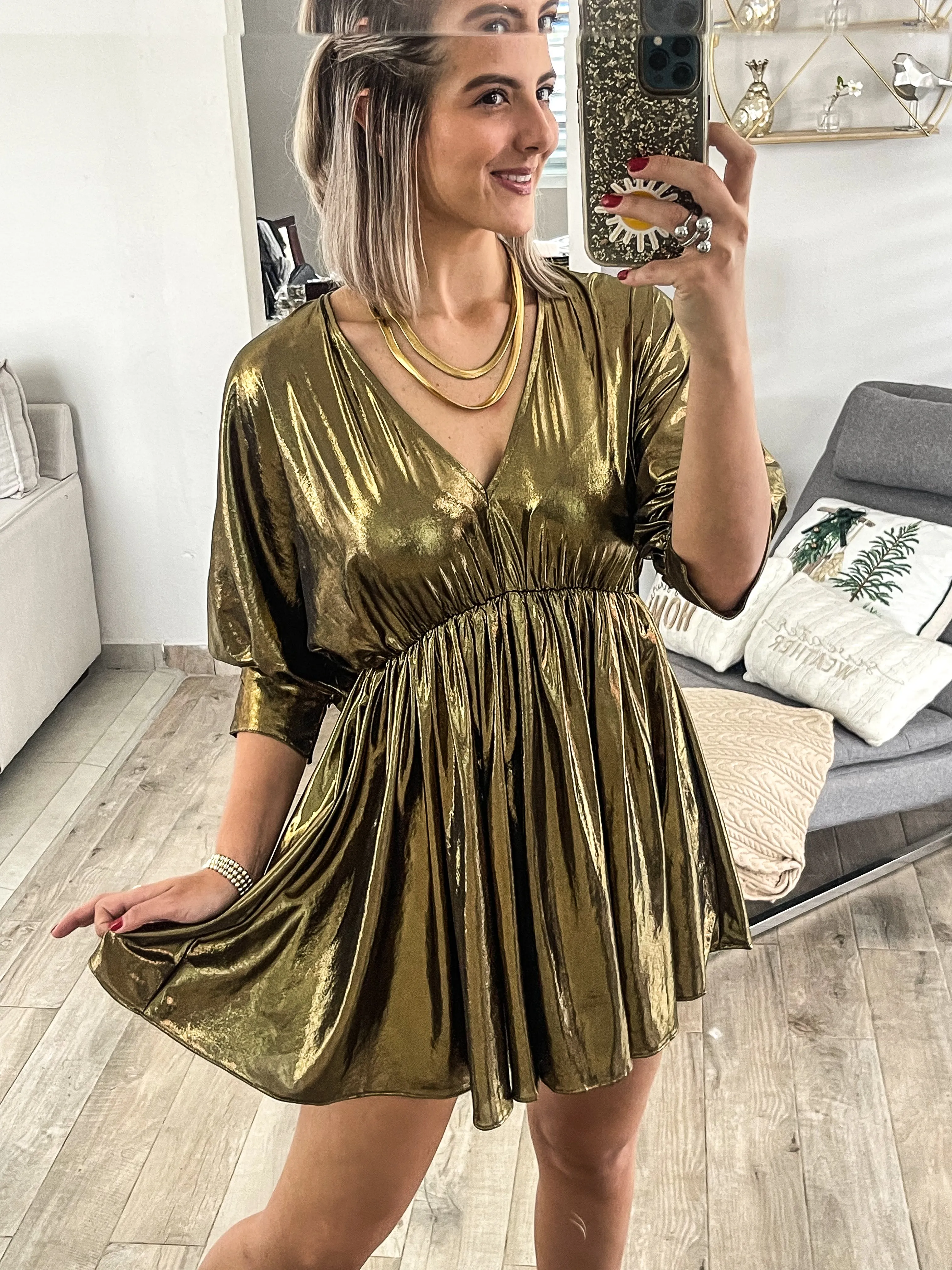 GOLD METALLIC DRESS