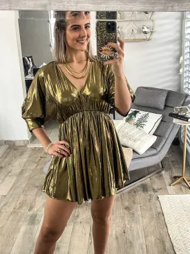 GOLD METALLIC DRESS