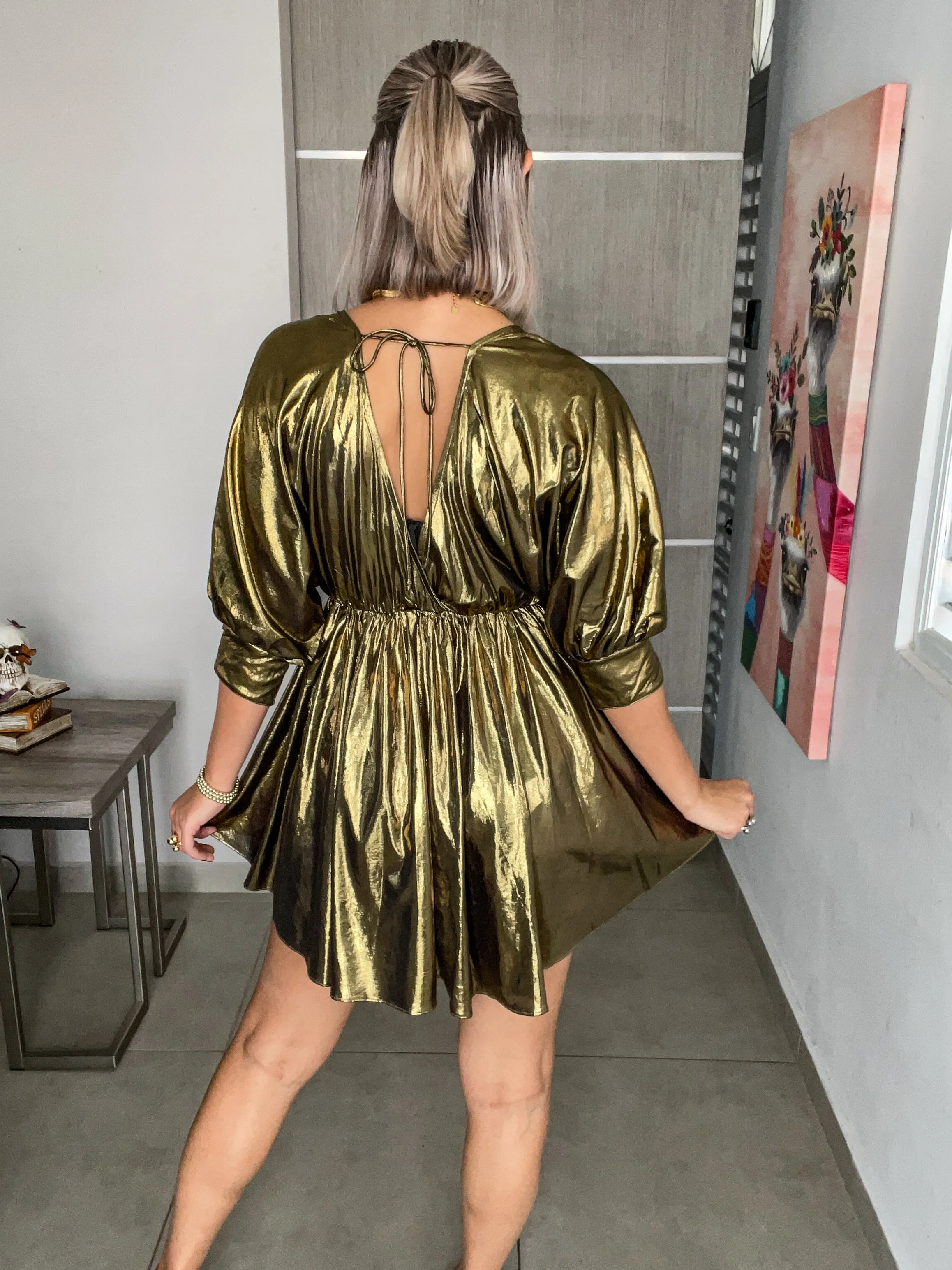 GOLD METALLIC DRESS