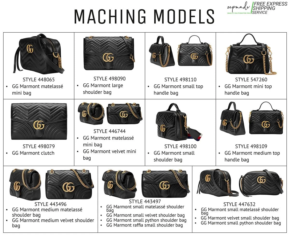Gucci Marmont Bag Models Organizer Insert, Classic Model Bag Organizer