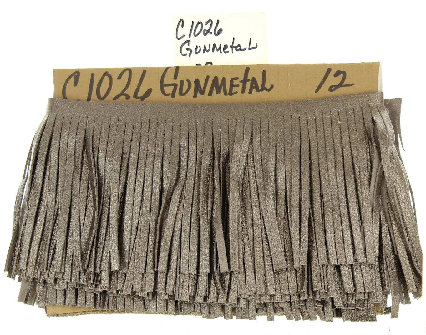 Gunmetal Fringe for embellishment of purses, jackets or other accessories, Sold by the foot (30 cm) - C1026 Gunmetal