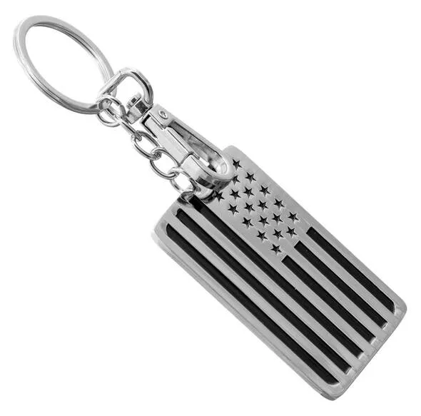 Harley-Davidson 2-Sided Americana Carbon Fiber Metal Key Chain 4540