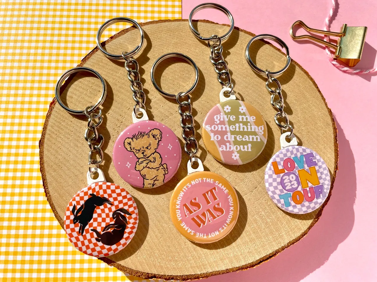 Harry Button Keychains