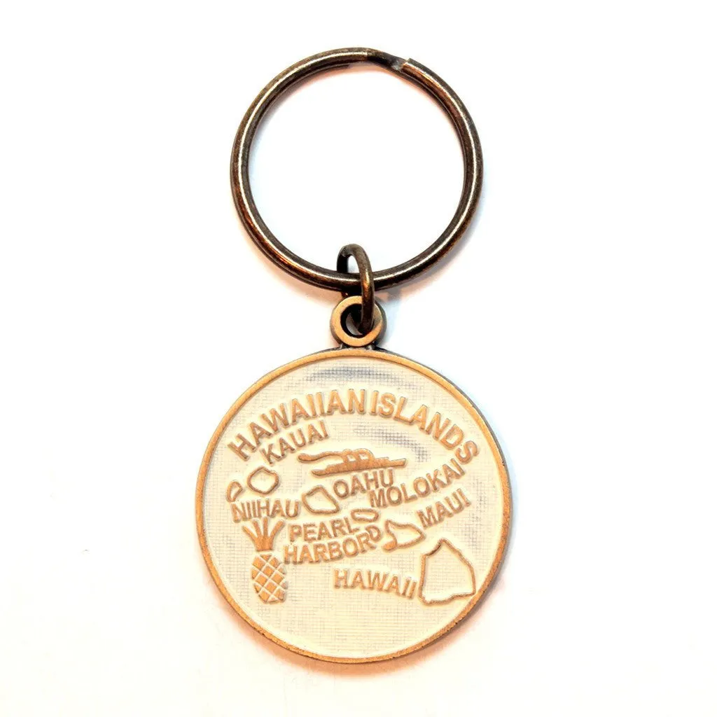 Hawaii Keychain - High Quality Thick Metal State Love Key Ring