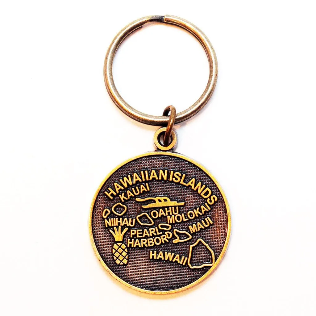 Hawaii Keychain - High Quality Thick Metal State Love Key Ring