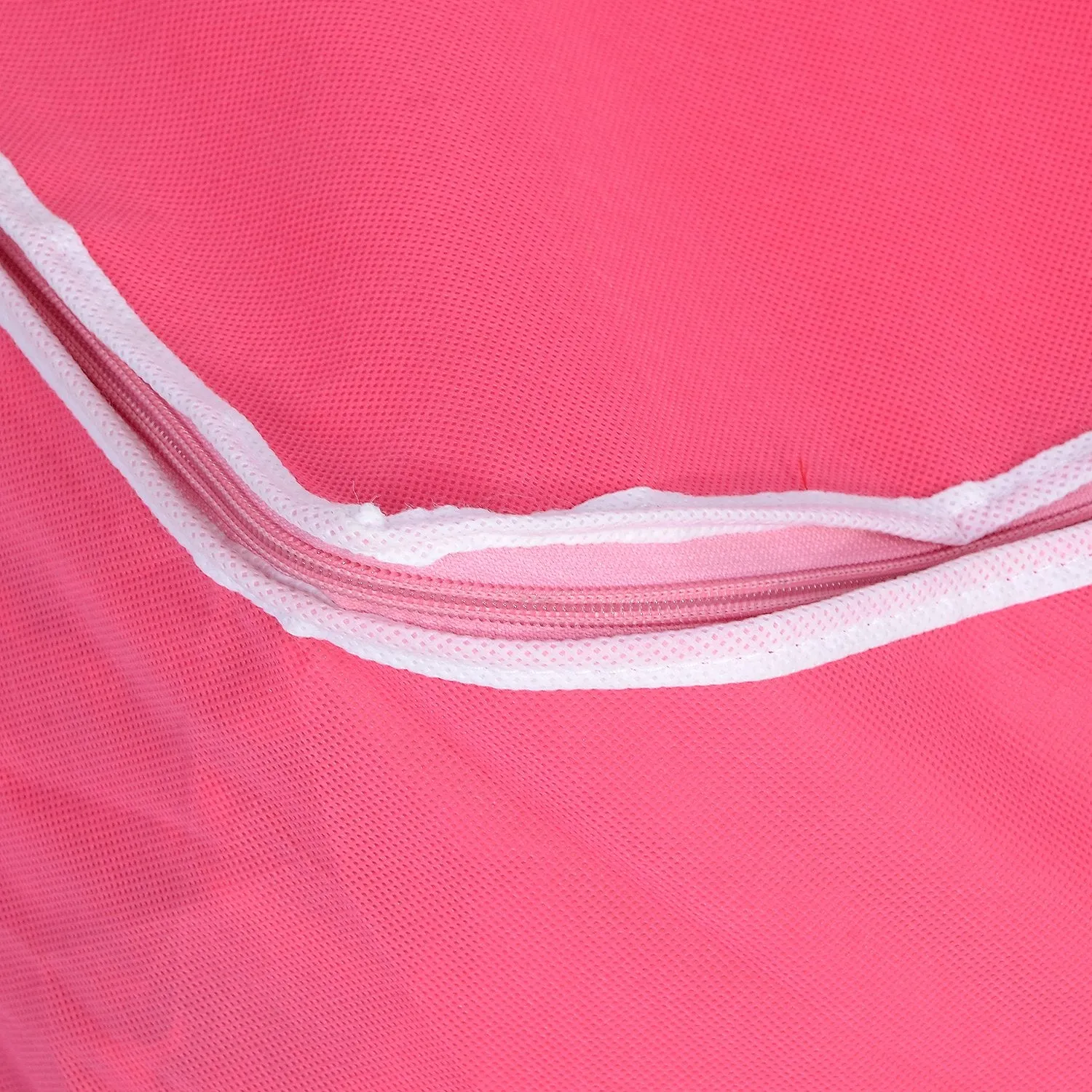 Heart Home Foldable Non Woven Clothes Storage Bag Wardrobe Organizer Underbed Bag With Tranasparent Window- Pack of 4 (Pink)-HS43HEARTH26733
