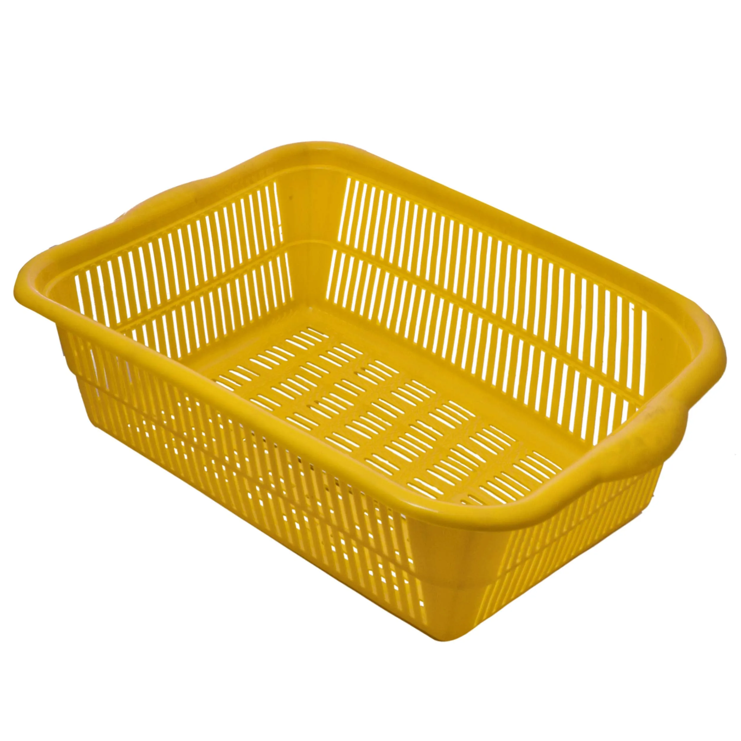 Heart Home Plastic 2 Pieces Kitchen Small Size Dish Rack Drainer Vegetables and Fruits Washing Basket Dish Rack Multipurpose Organizers (Yellow)- HEART3617,Standard