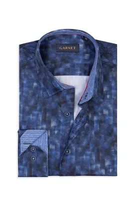 Herringbone Abstract Print Shirt