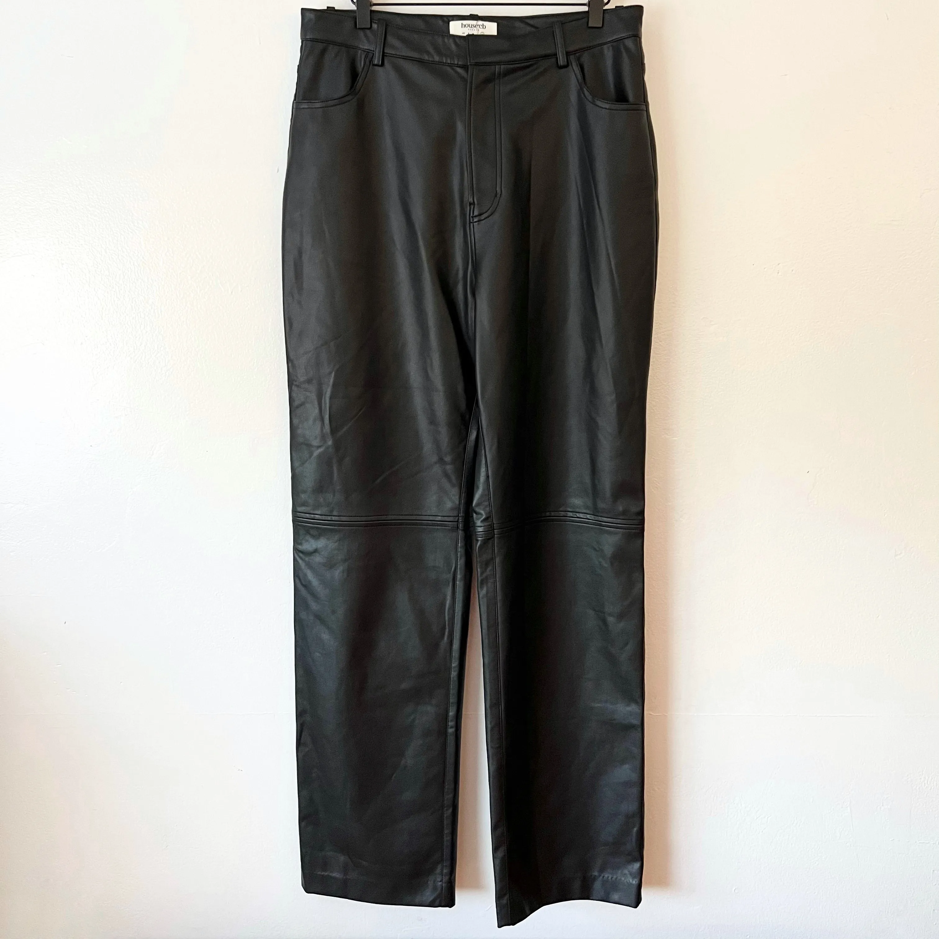 House of CB Inaya Black Vegan Leather Trousers