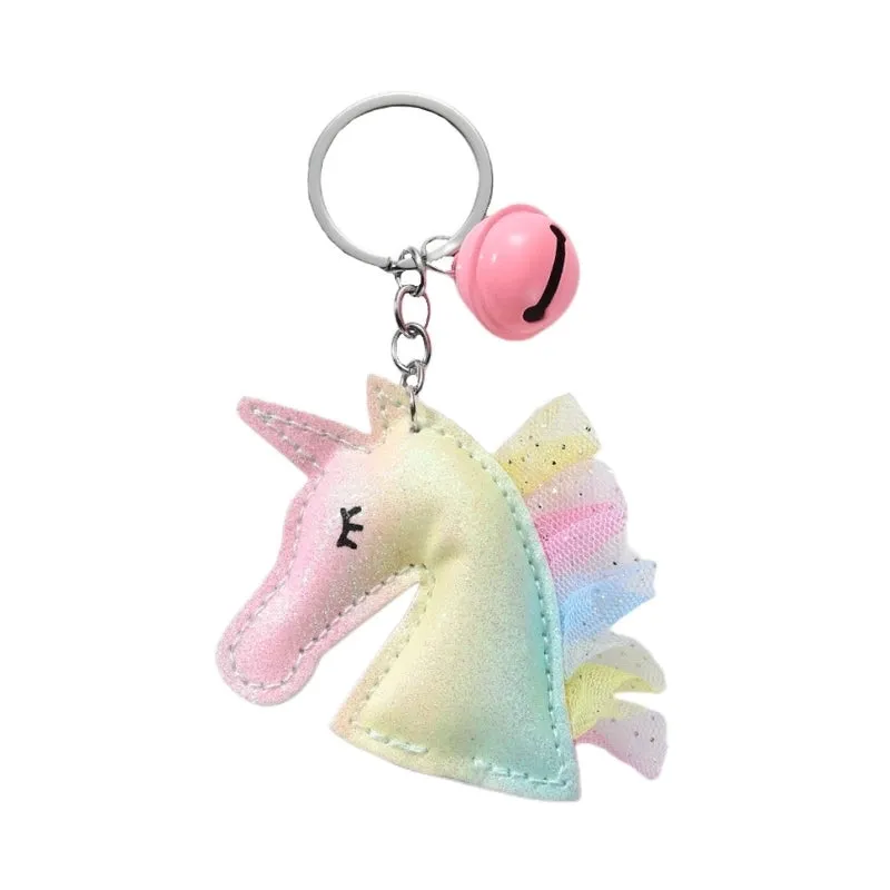 Ig Style Cute  Bell Pu Leather Metal Bag Pendant Keychain