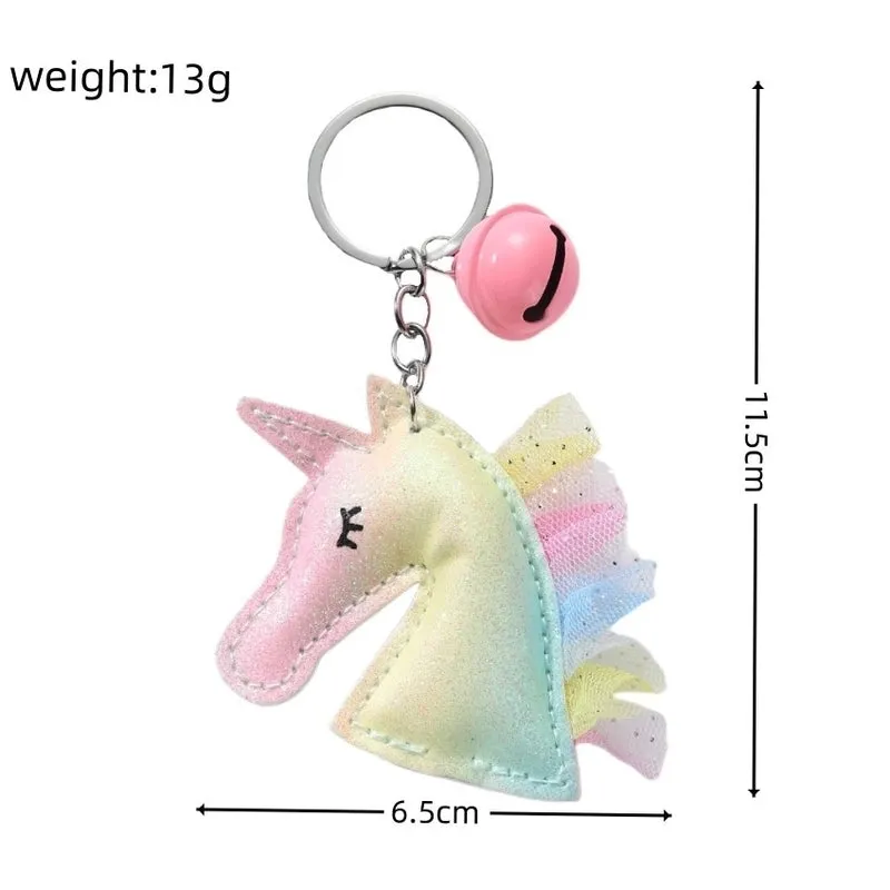Ig Style Cute  Bell Pu Leather Metal Bag Pendant Keychain