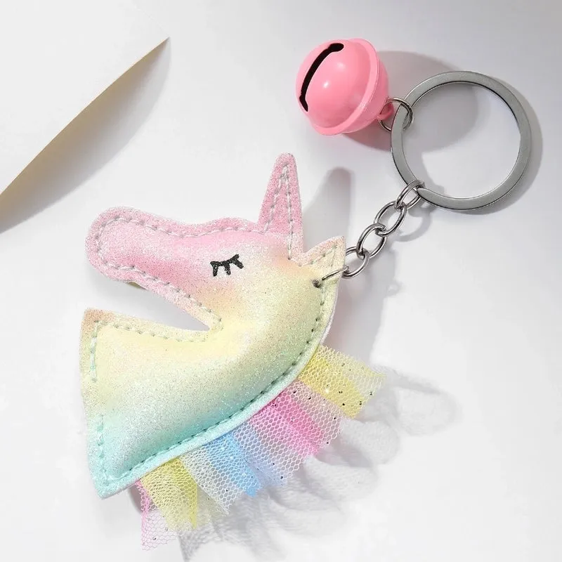 Ig Style Cute  Bell Pu Leather Metal Bag Pendant Keychain