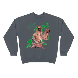 Irish Setter With Shamrocks on a Gildan - 18000 - Heavy Blend Sweatshirt (Unisex)