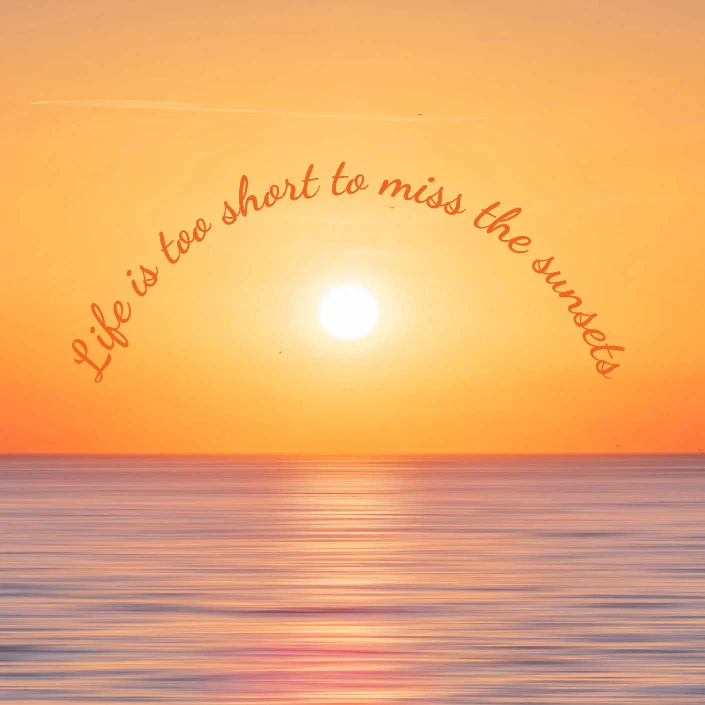 Life is too short to miss the sunsets quote tote bag