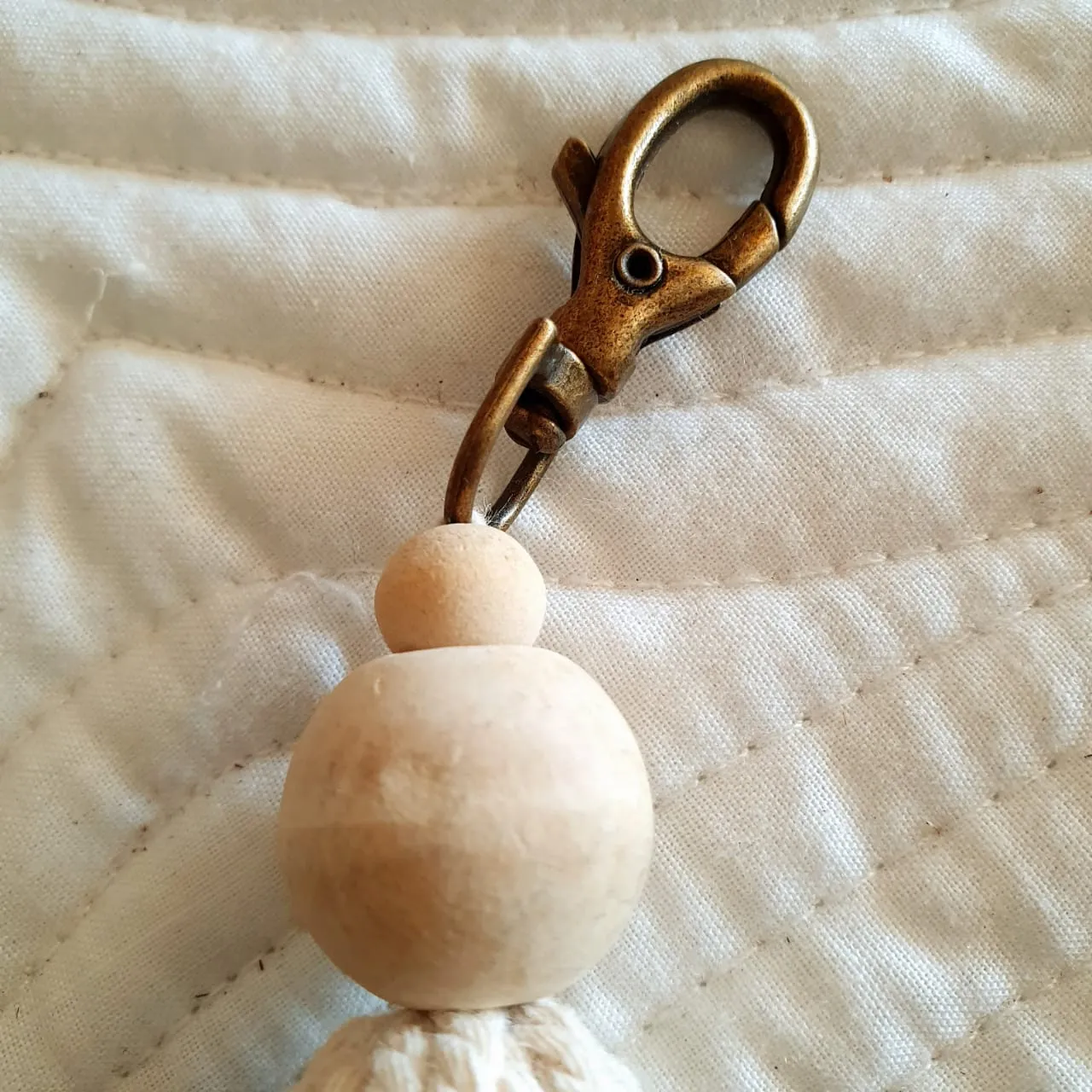 Long Gold Beaded Key Chains With Tassels