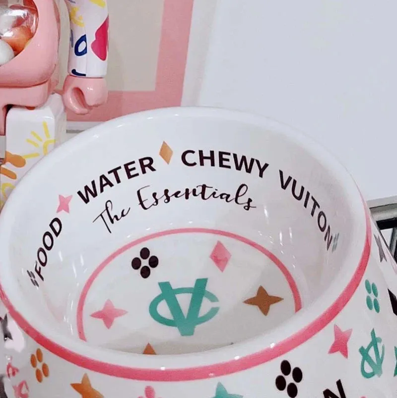 Luxury Brand Designer Dog Bowl
