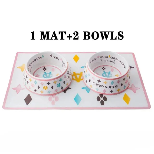 Luxury Brand Designer Dog Bowl
