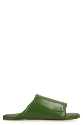 Men's Leather Mules in Green | Size 43 | 730289V2LR0 Color 3653