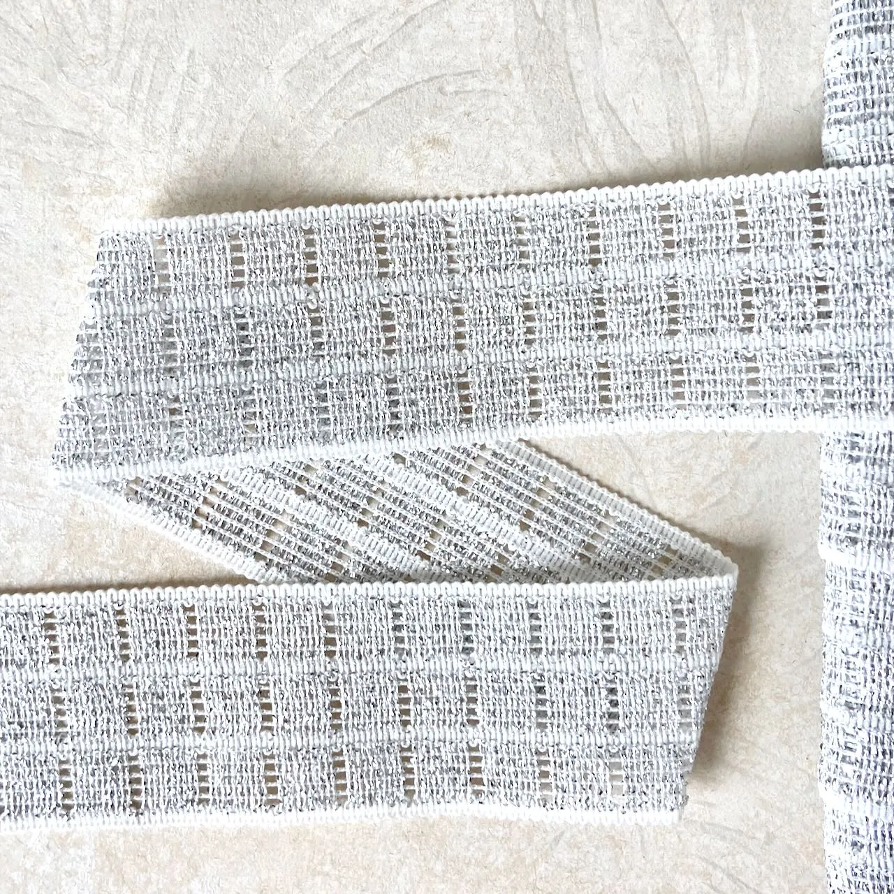 Metallic Square Flat Lace Braid - Multiple Colorways