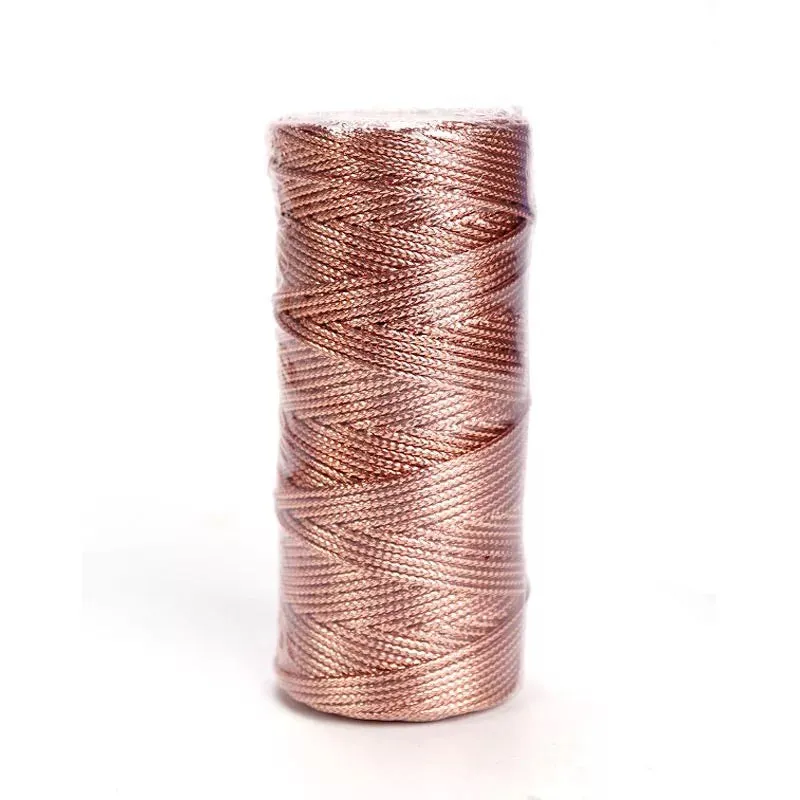 Metallic Twine Rope Cord 1.5mm Spool 100 mtrs - Rose Gold