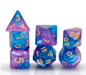 Mizuki's Hoard Mermaid's Kiss Acrylic Polyhedral Dice Set