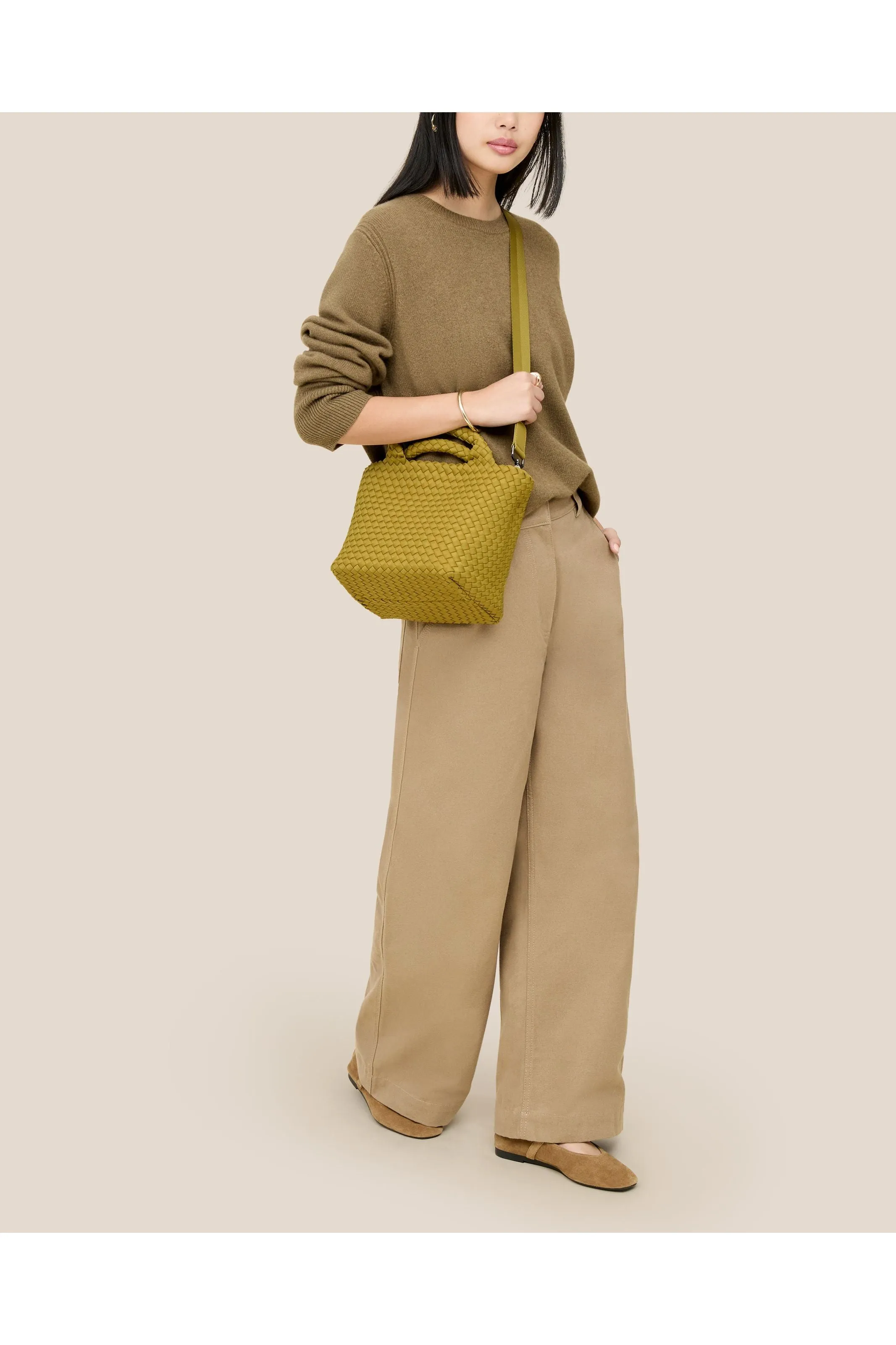 NAGHEDI St. Barth's Small Solid Bag SN0140 | Chartreuse